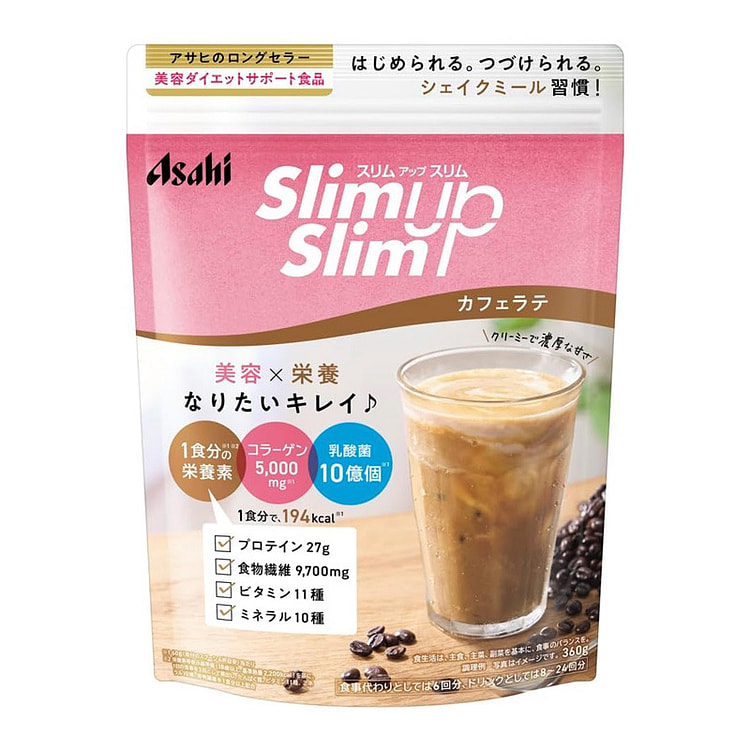Slim Up Slim Shake Cafe Latte 360g Collagen, Prote 360 g