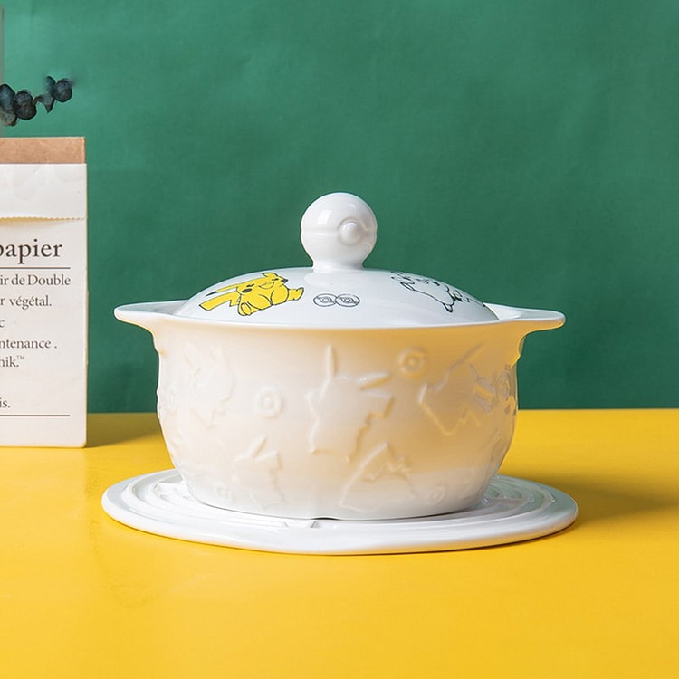 Pokemon Ceramic Clay Pot  Cartoon Donabe Soup 1L