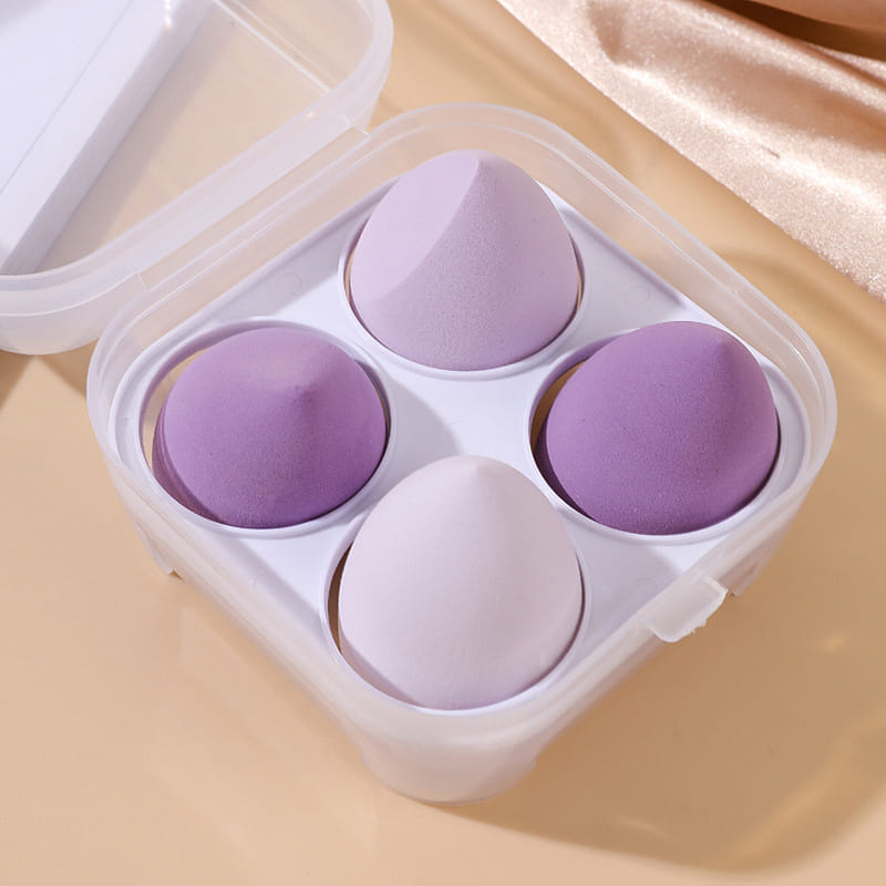Makeup Sponges Set, Foundation Powder Blending Paw, Dual-Use Sponge, purple 1 box