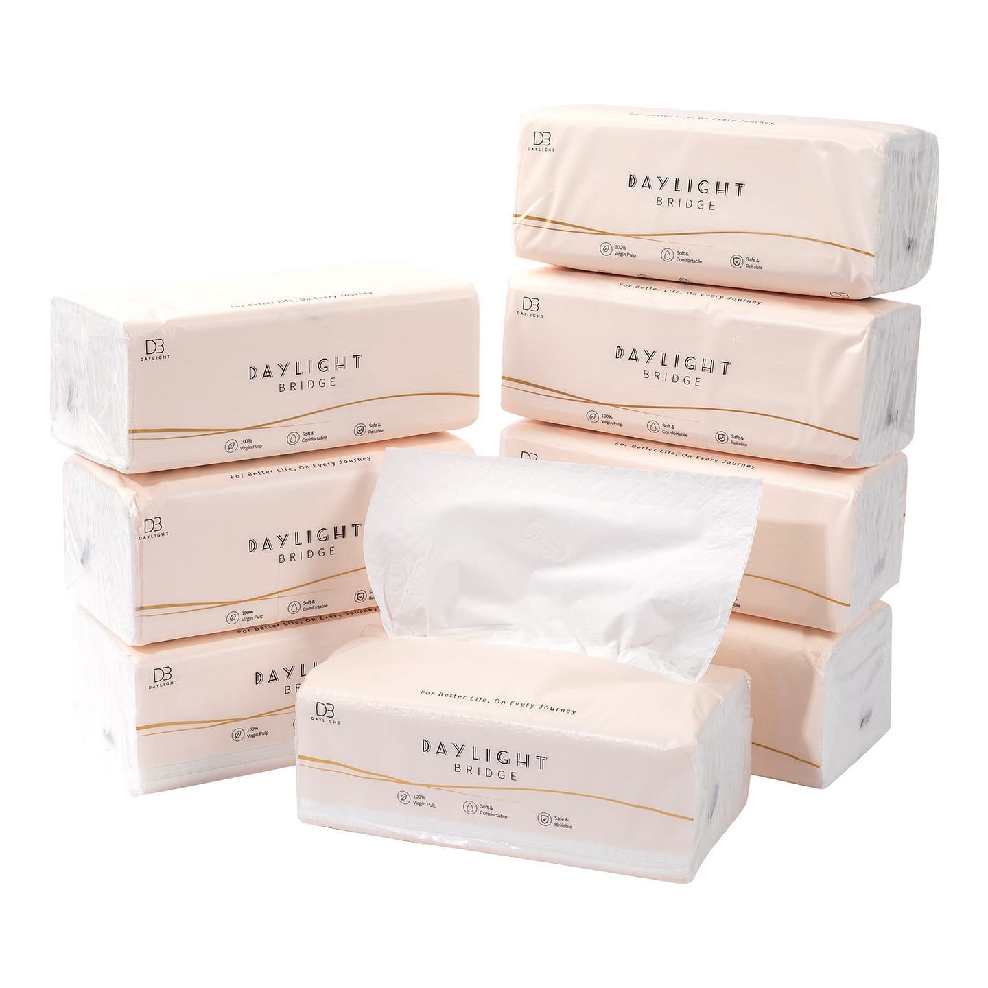 Daylight Bridge Soft 4 Ply Tissue 48 Pack 4800 count*6 pack