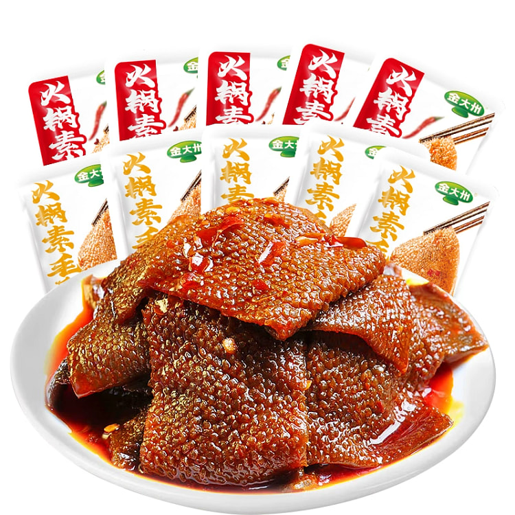 火锅素毛肚 麻辣5包+香辣5包（共180g）