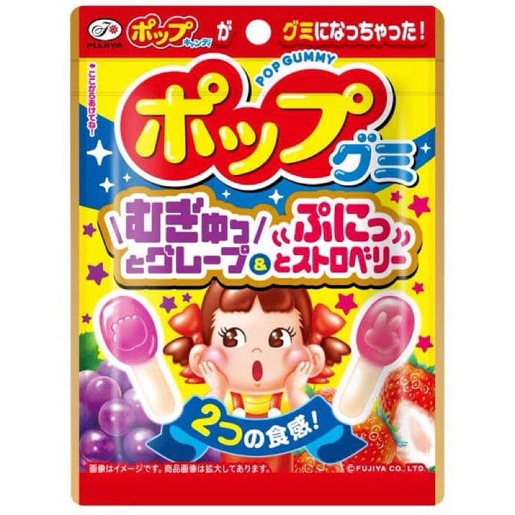 Fujiya Pop Gummies Grape & Strawberry 54g 1 each
