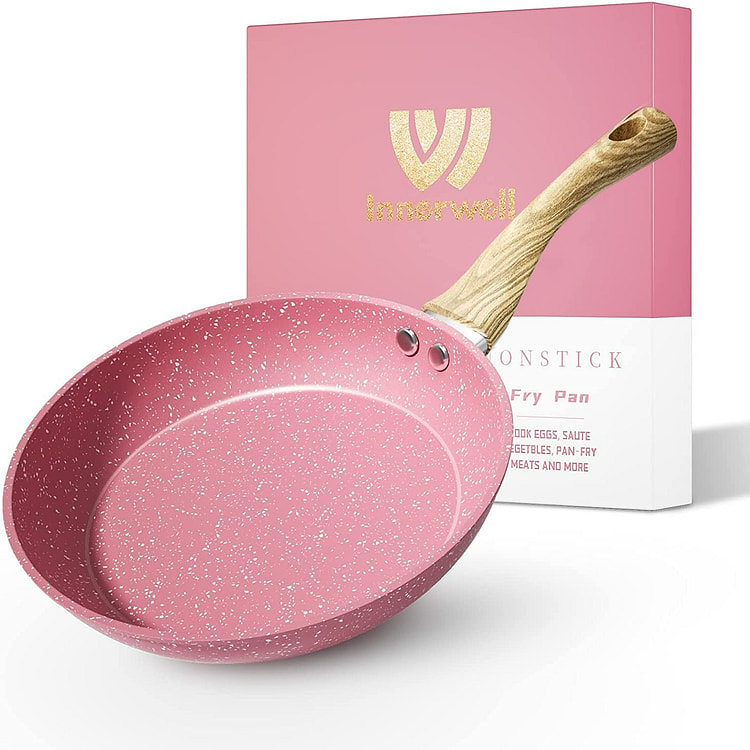 8'' Pink Nonstick Egg Pan Stone Cookware Skillet 1 each
