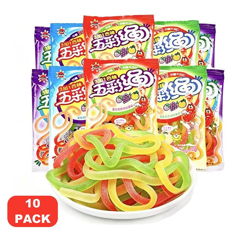 Yoka Colorful Rope Gummy Candy(10 pcs) 240 g