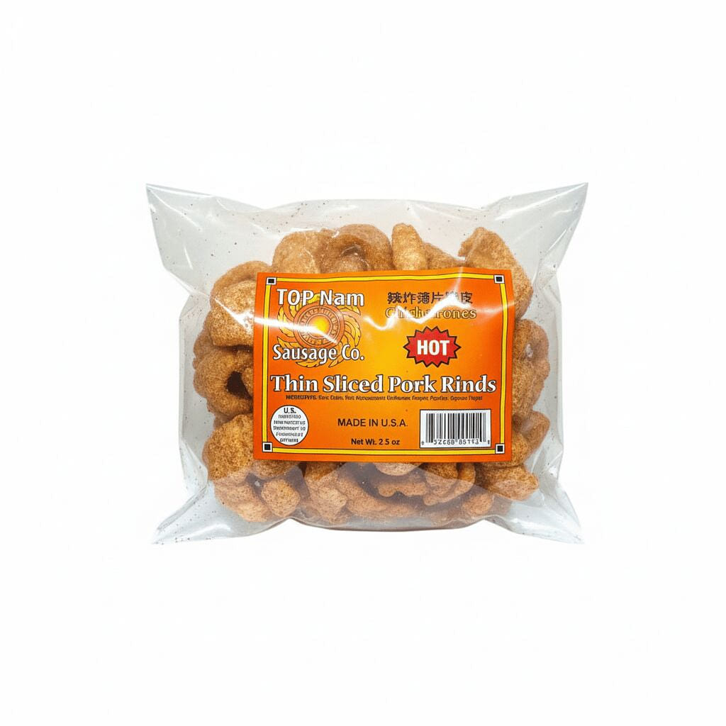 THIN SLICED PORK RINDS (HOT) Da Heo Chien Gion 71 g