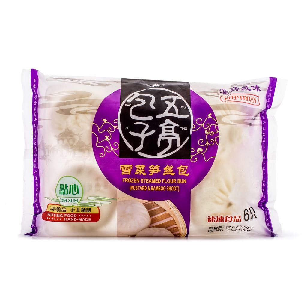 Mustard and Bamboo Shoot Steamed Buns 6ct , Frozen 480 g