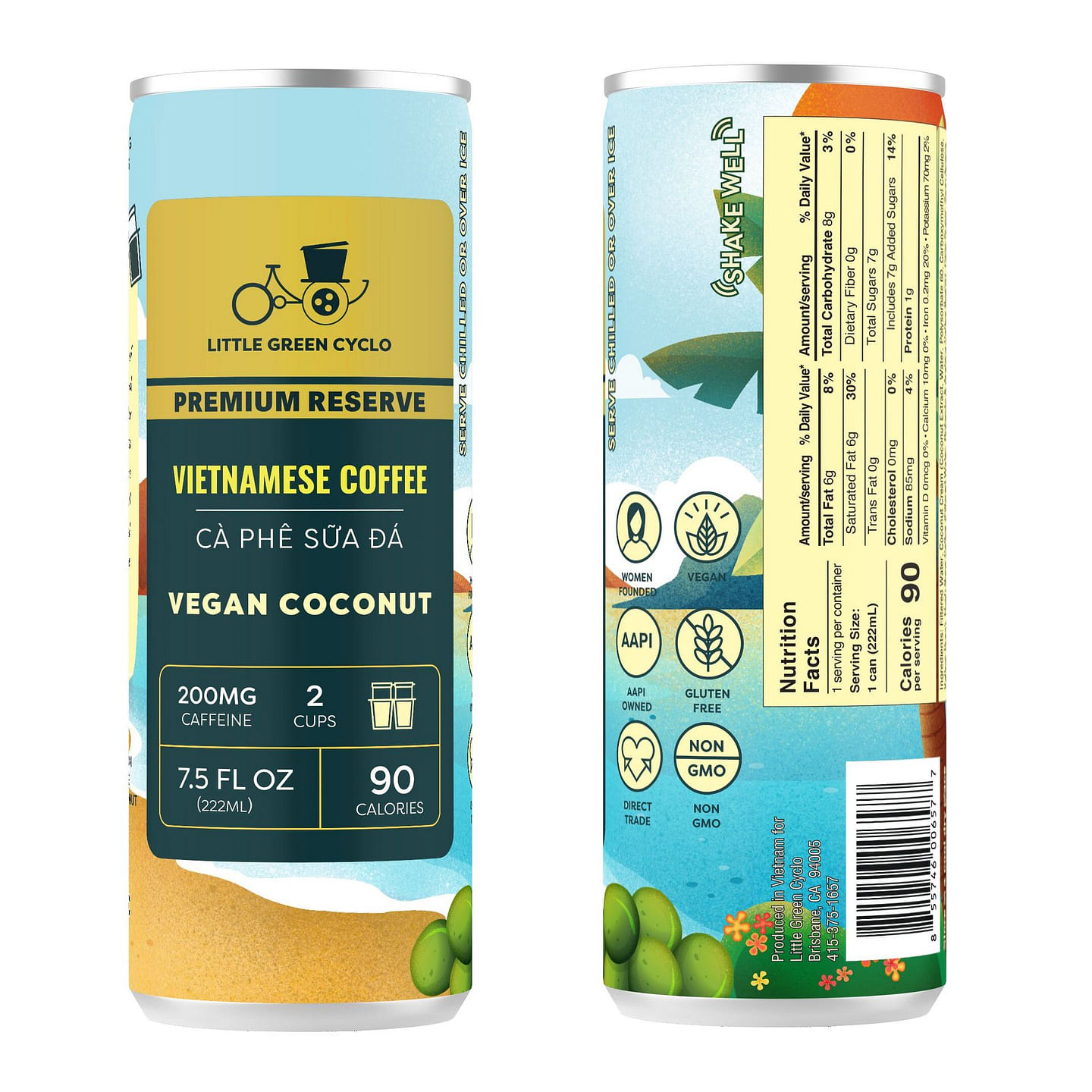 Specialty Premium Vietnamese Coffee Plant-Based Coconut 12 can