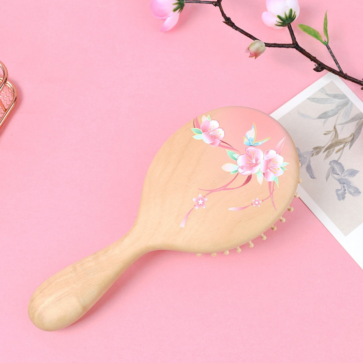 tanmujiang Peach Wooden Hair Brush 1 count