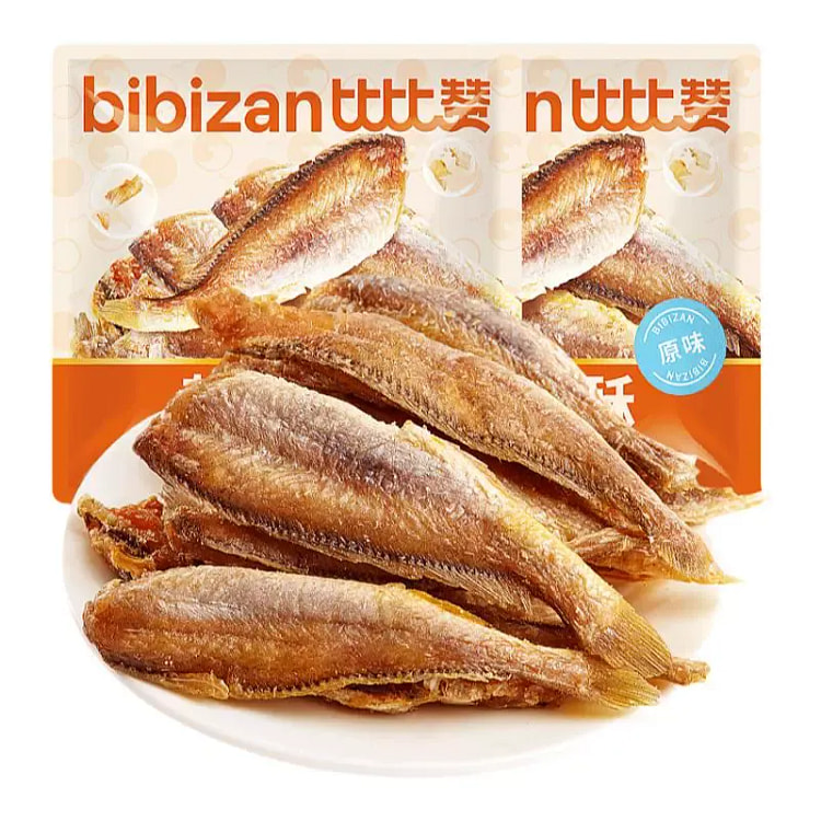Bibi Zhan Crispy Small Yellow Croaker 12g*4 packs 48 g