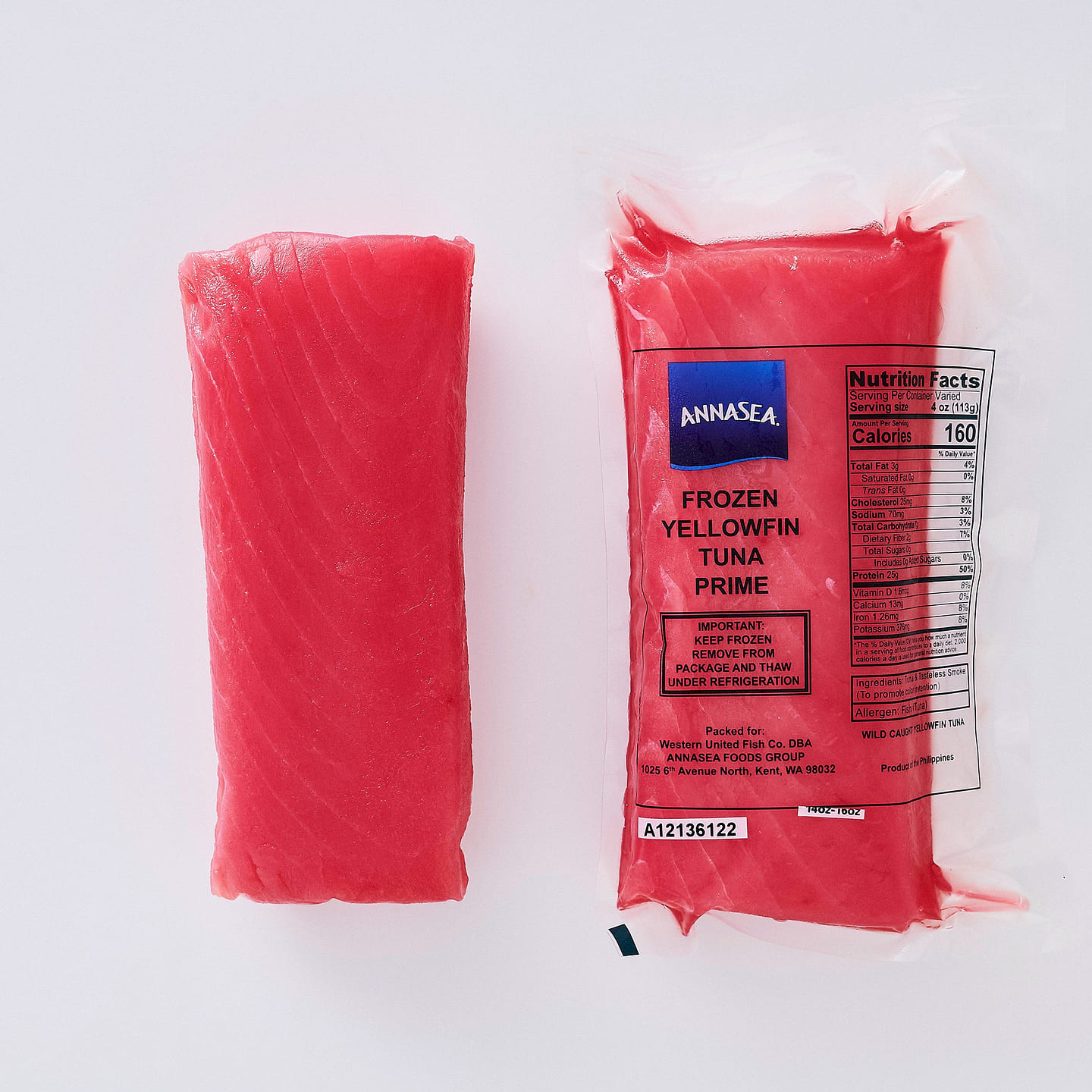 Annasea Frozen Saku Ahi Tuna Block 14 oz