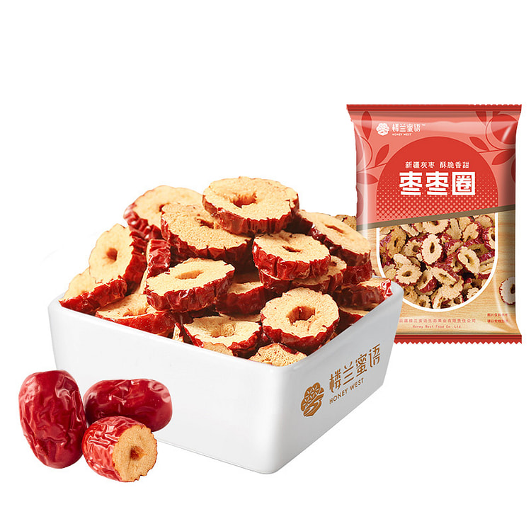 楼兰蜜语 香脆红枣片枣圈空心无核 250g*1袋装