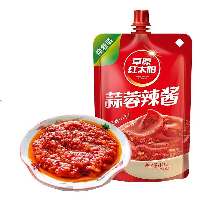 【2袋】草原红太阳 蒜蓉辣酱 淄博烧烤辣酱 250 克