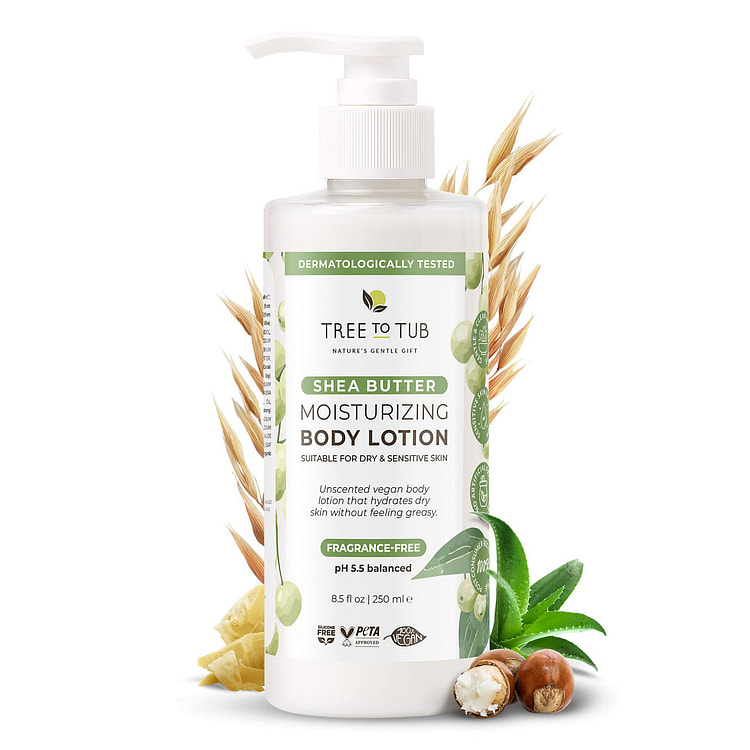 Tree To Tub Unscented Shea Butter Body Lotion 8.5 fl.oz