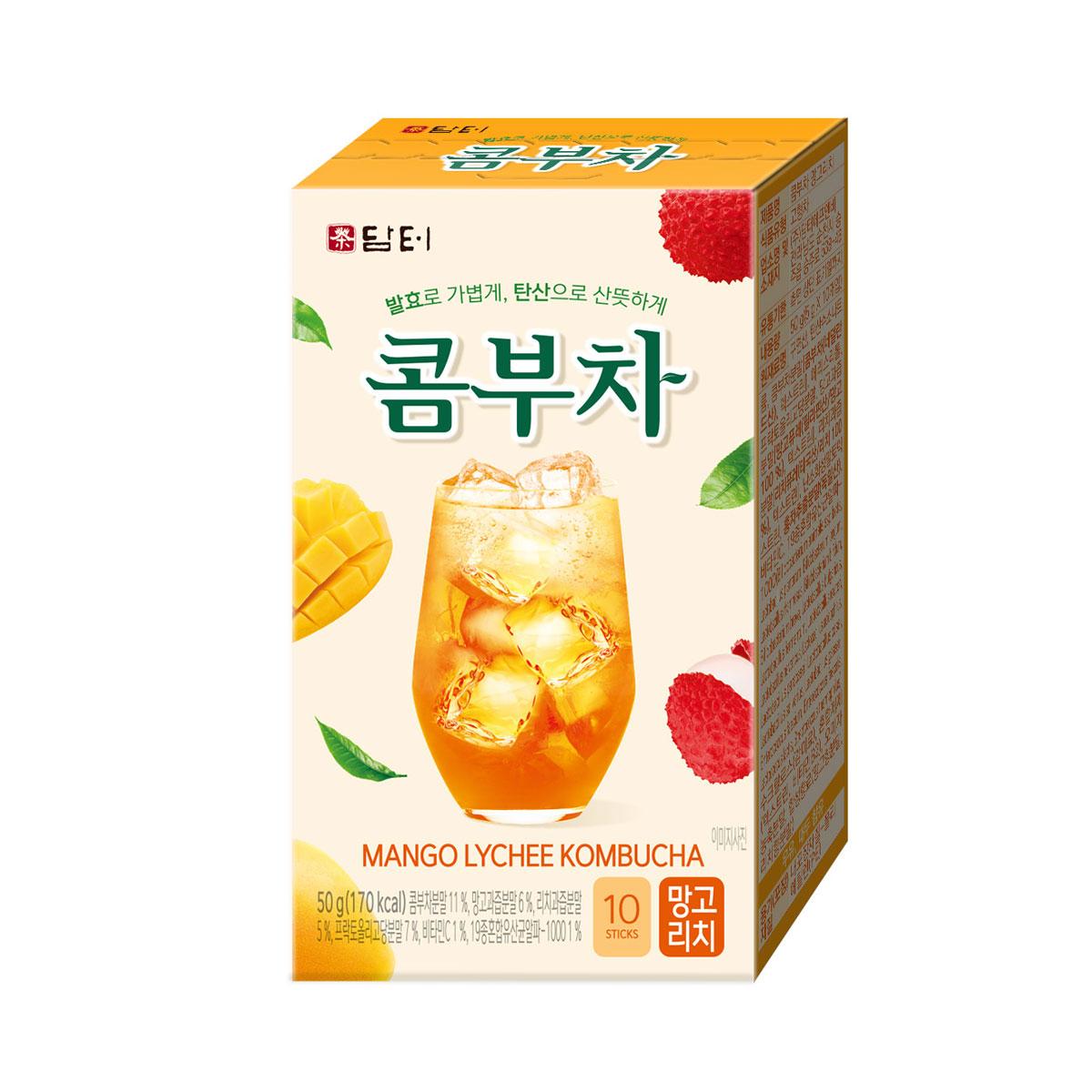 Kombucha Tea Powder Mix 10 pcs Mango Lychee 10 count