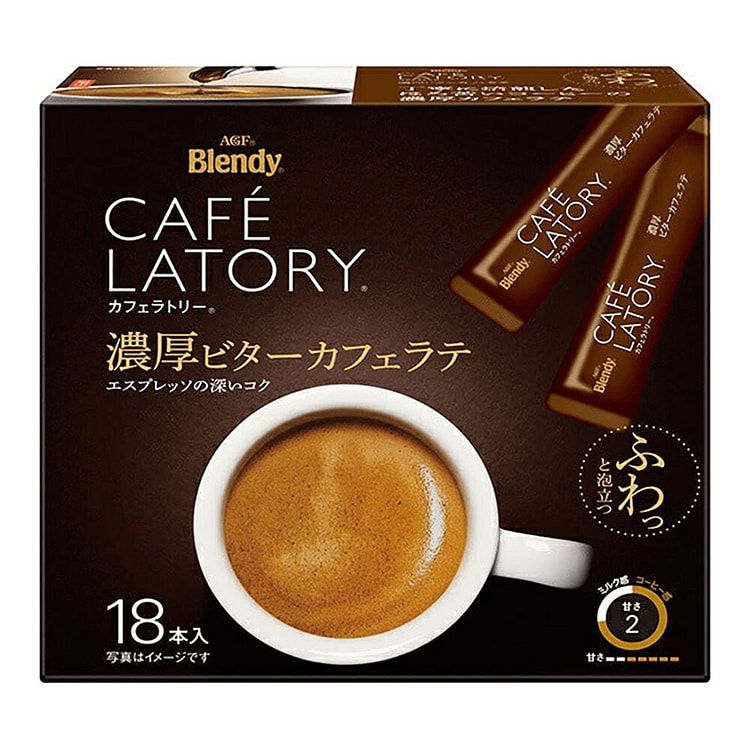 AGF Blendy Rich Bitter Cafe Latte 18 Sticks 1 box