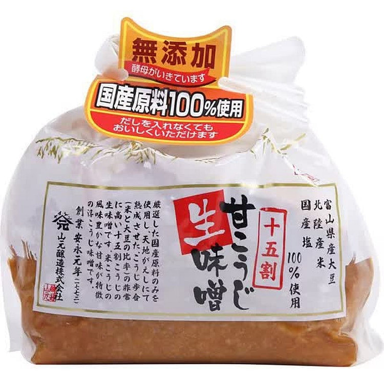 山本酿酒厂 15% 甜曲味噌 750g [味噌] 1 份