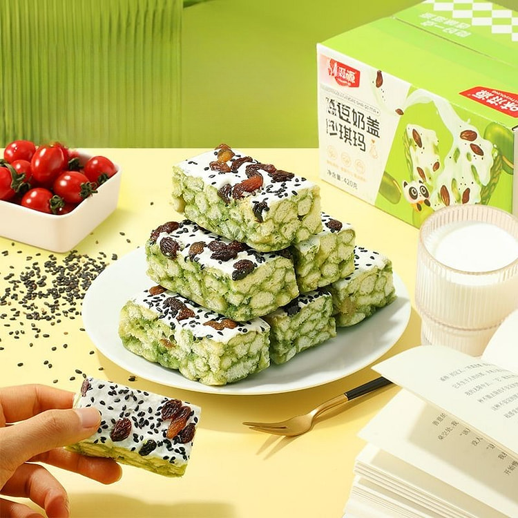 绿豆奶盖沙琪玛420g