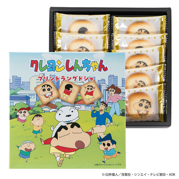 長登屋 蜡笔小新 猫舌饼干 10枚 1 份