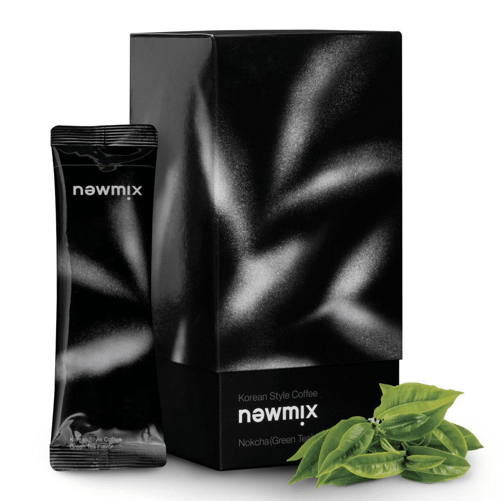 newmix Instant Coffee Premium Korean Mix Coffee (10 Sticks, Green tea flavor) 9.6 oz