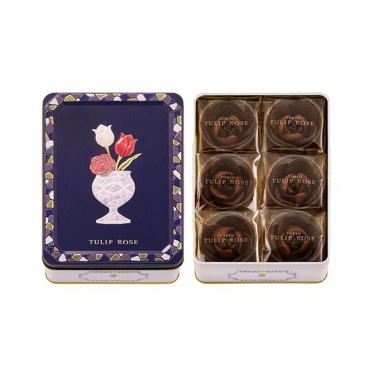 TULIP ROSE Chocolate Cream Cookies 6pc