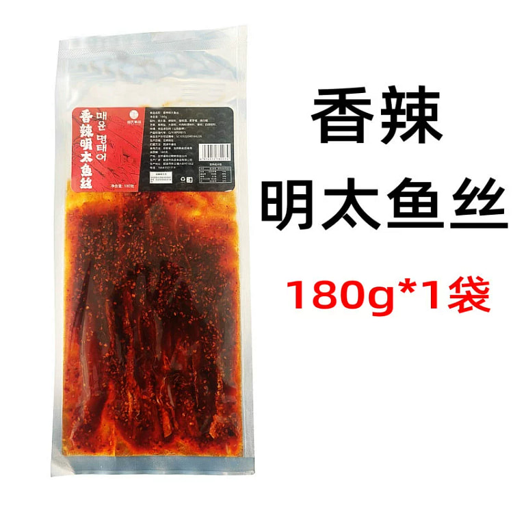 韩味延边朝鲜族辣明太鱼丝180g*1袋香辣味零食休闲