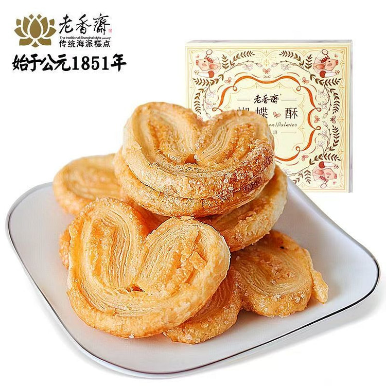 Laoxiangzhai Milk Flavor Palmier Cookies 200g 200 g