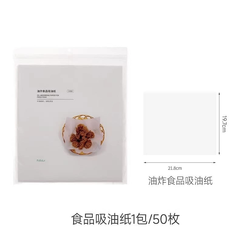 Oil-absorbing paper for food, especially for deep- 1 each