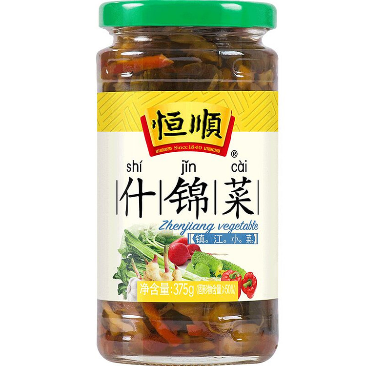 恒顺酱菜下饭开味伴侣腌制泡菜什锦菜375g*1瓶