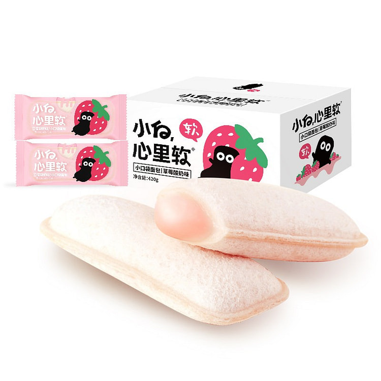 Little White Soft Strawberry Yogurt Filled Bread 420 g