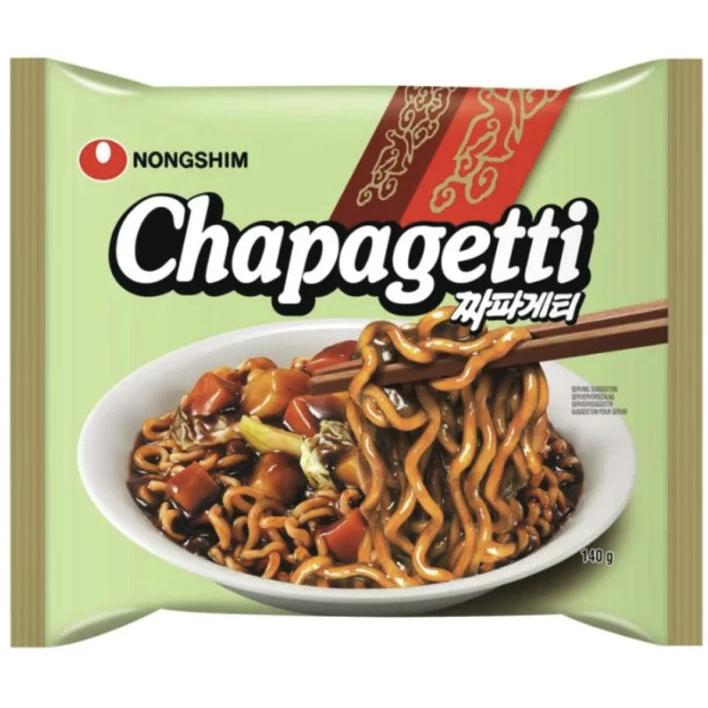 Nongshim Chapagetti, Black Bean Noodles 4 Pack 1 each