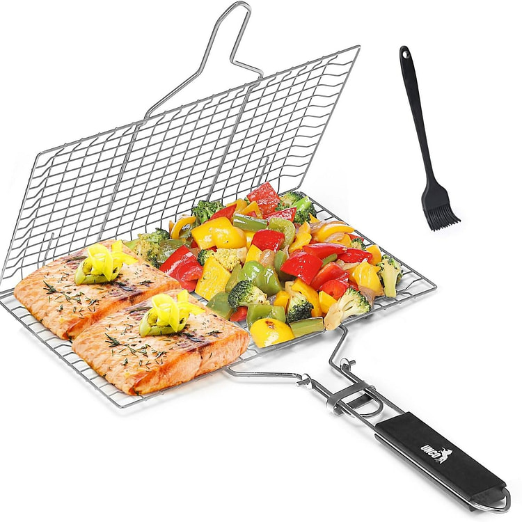 Grill Basket, Stainless Steel, Fish Grill Baskets 1 each