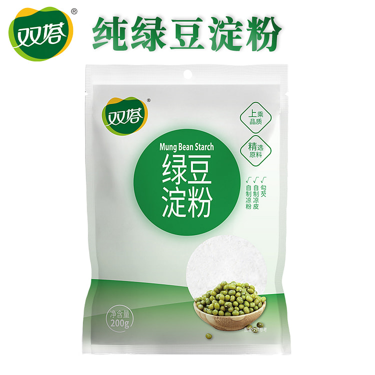 双塔 纯绿豆淀粉食用自制川北凉粉凉皮200g*1袋