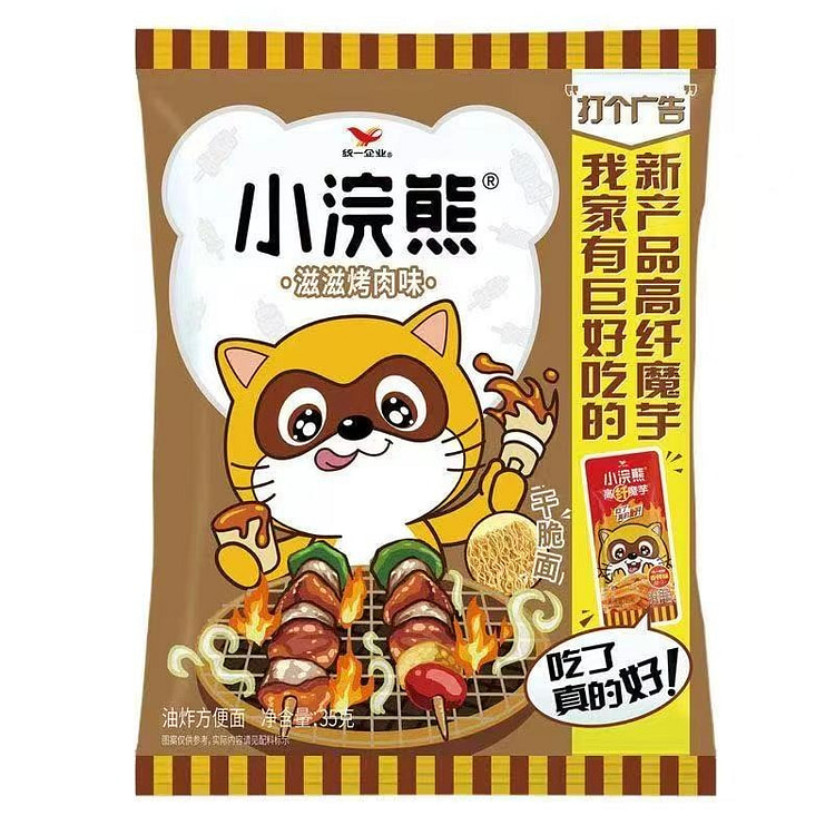统一小浣熊干脆面滋滋烤肉味35g*1袋怀旧食品 35 克