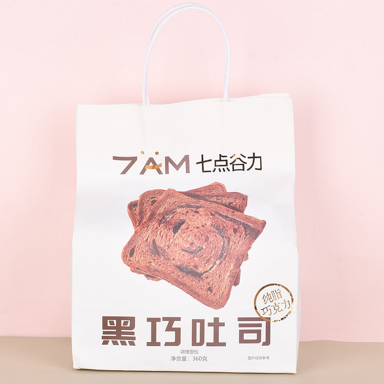 七点谷力 黑巧土司面包早餐解馋零食糕点360g 360 克