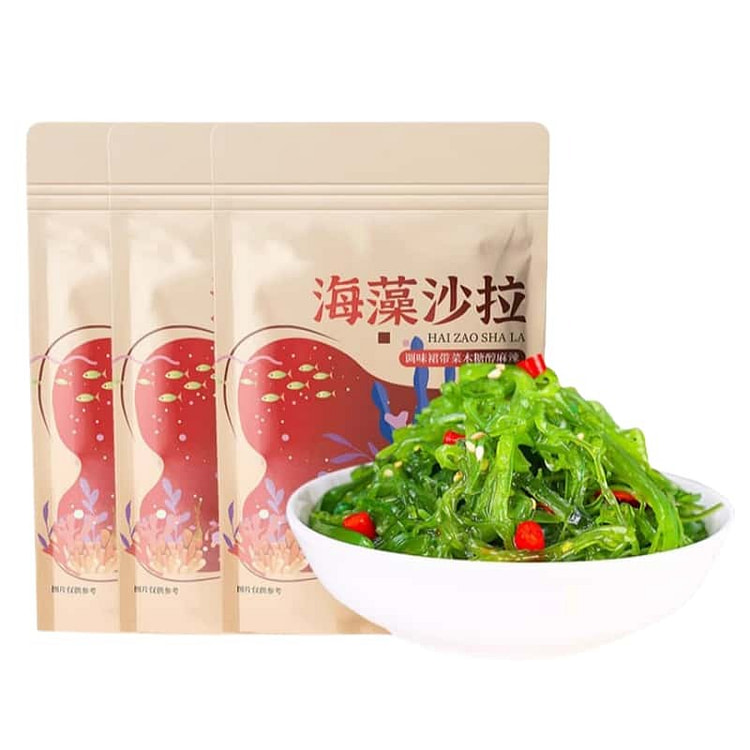 麻辣海藻沙拉即食小零食100g*3