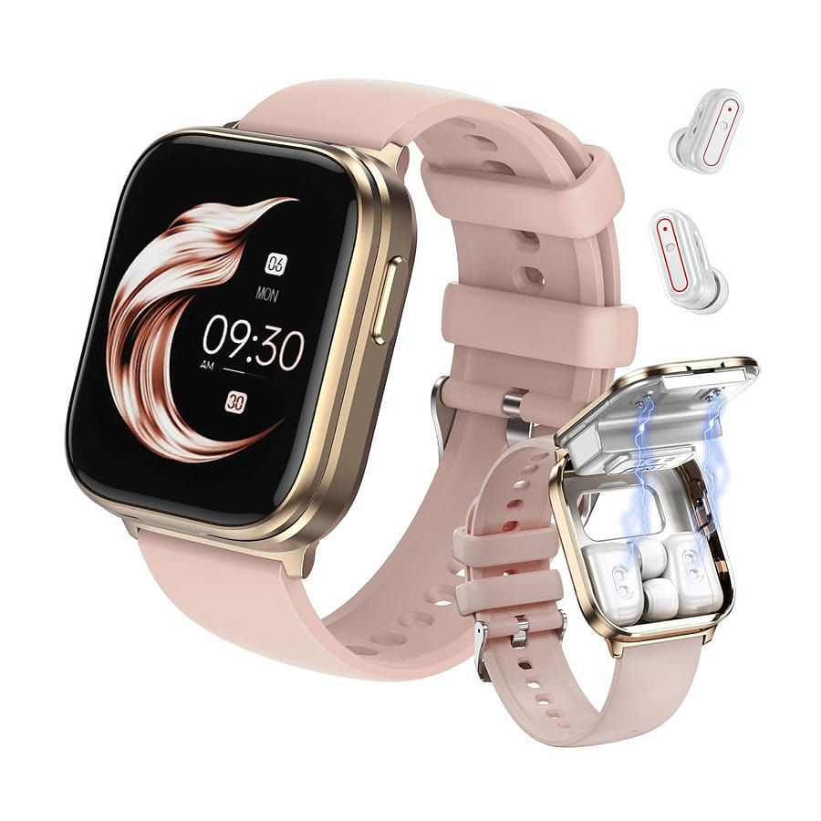 X9 2-in-1 TWS Wireless Bluetooth Smart Watch Pink 1 each