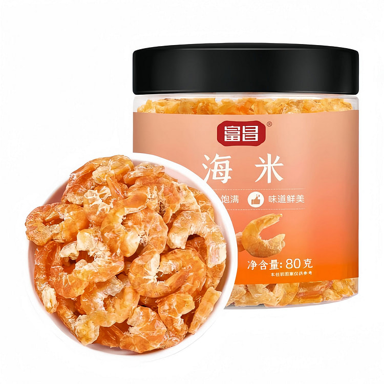 One can of large golden dried shrimp 80 g