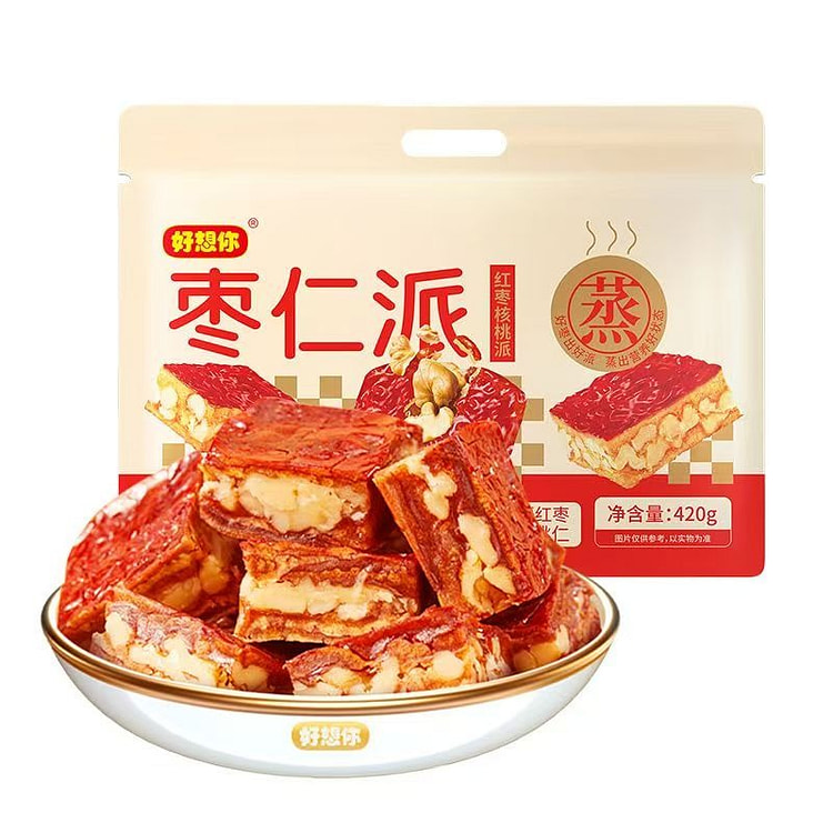 好想你枣仁派420g红枣核桃派枣夹核桃夹心派红枣派