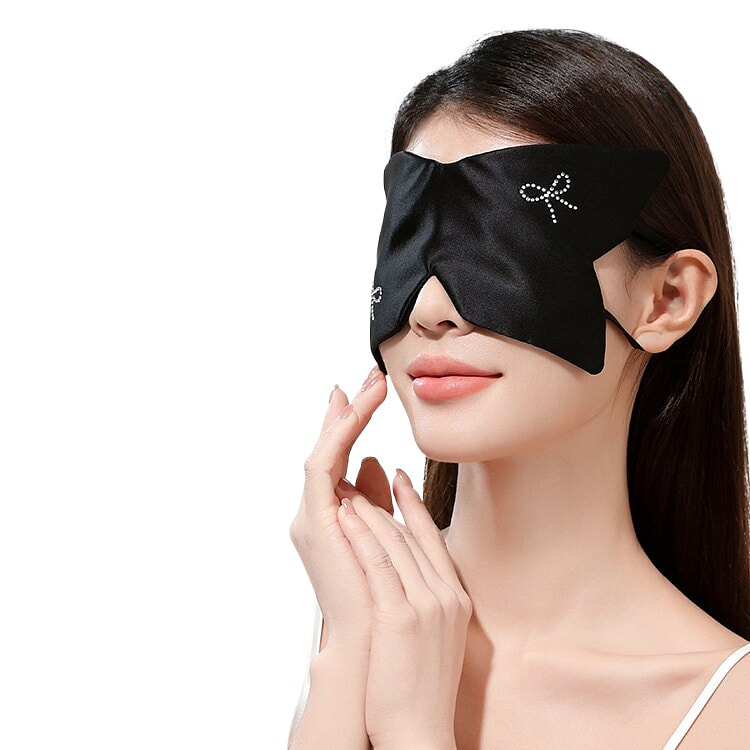 Silk Eye Mask For Extreme Night Black 21.7*10.8 Cm 1 box