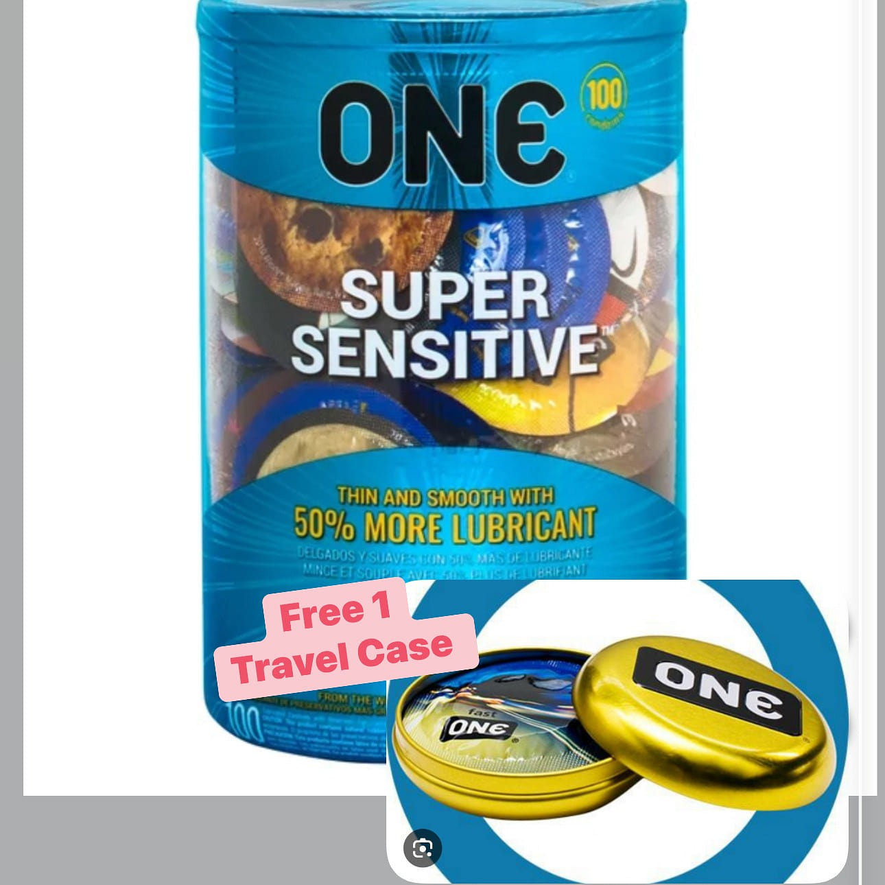 VALENTINE – Super Sensitive Condoms + Travel Case 100 each