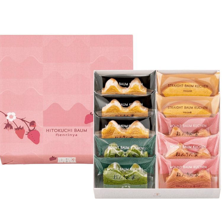 年轮家季节限定年轮蛋糕组合 4种10枚入 1 盒