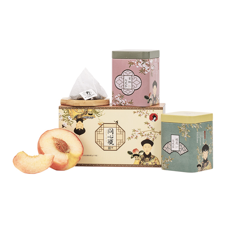 Chayanyuese Square Tin Tea Peach and Osmanthus 1 box