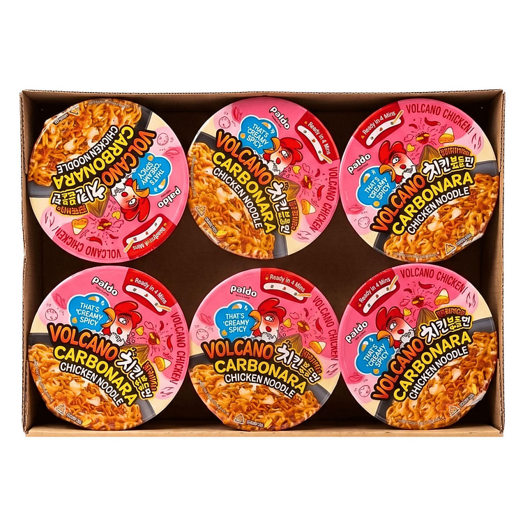 [Paldo] Mì Volcano Carbonara – 105g 6 gói 1 each