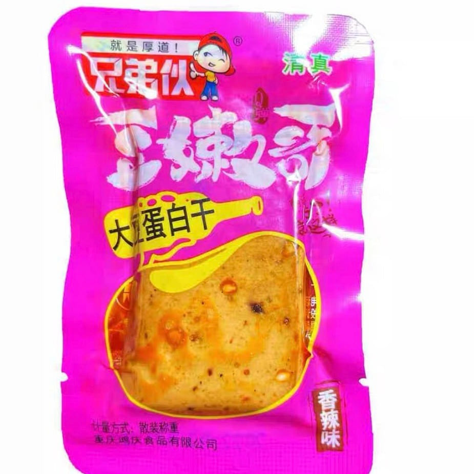 兄弟伙大豆蛋白干香辣味清真零食 500 克
