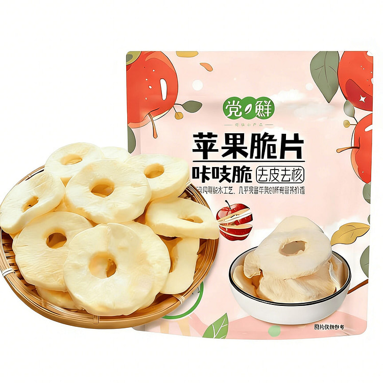 党鲜苹果脆片非油炸健康零食冻干苹果干36g×3包 108 克