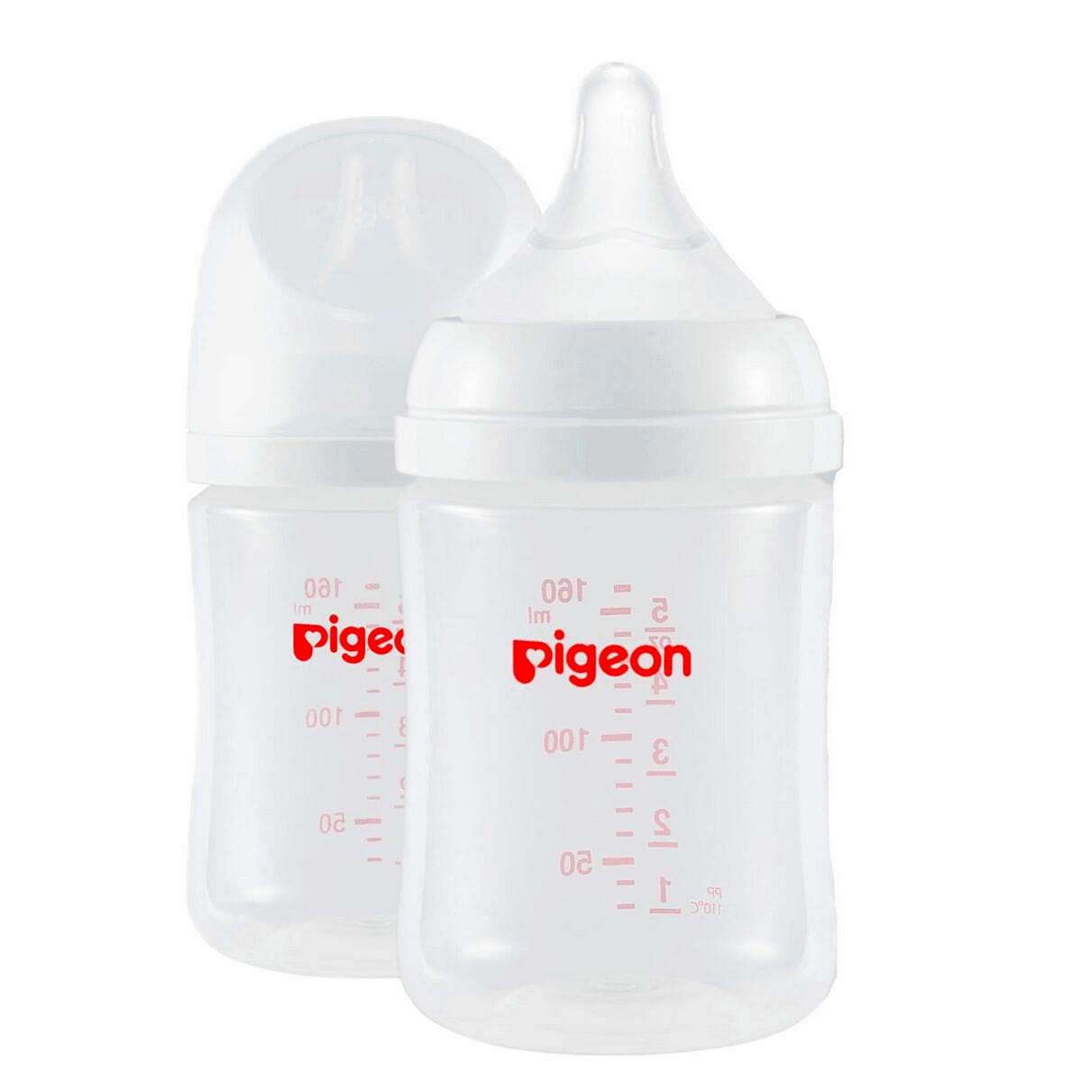 Pigeon PP Nursing Bottle 5.4 Oz Includes SS Nipple 2 bottle