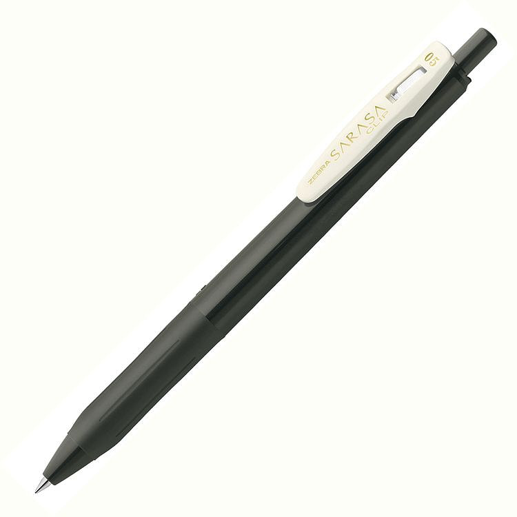 Zebra Press-On Gel Pen Brown-Black 0.5mm