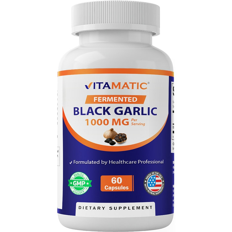 Fermented Black Garlic Extract 1000 mg 60 Capsules