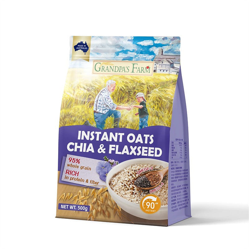 Australian chia seed flaxseed oatmeal 500g/bag 1 each