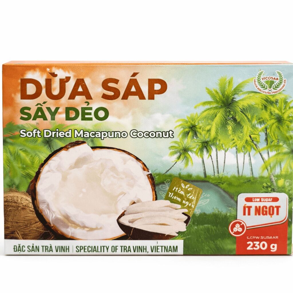 Soft Dried Macapuno Coconut Low Sugar 230 g